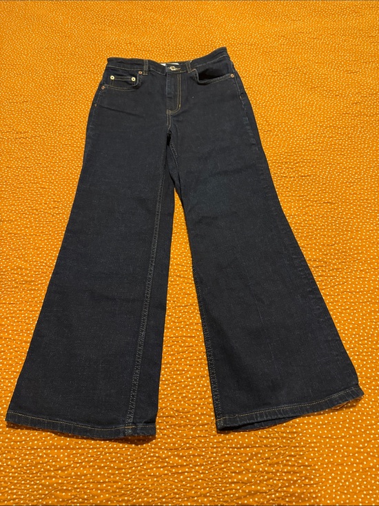 Zara Denim - Zara Navy Wide-Leg Flare Jeans